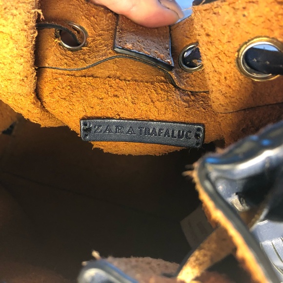 Zara navy bucket bag - Picture 5 of 6